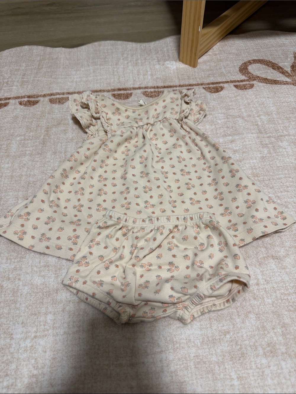 Quincy Mae Ruffle Strawberry Dress with Bloomers